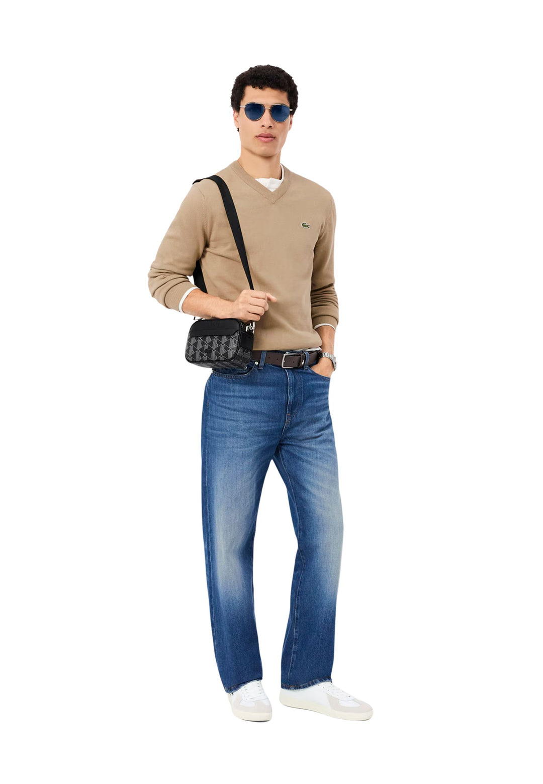 Lacoste Schoudertas The Blend Monogram
