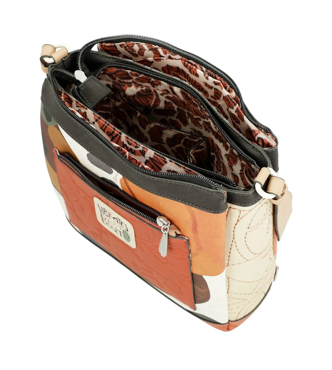 Anekke Sac à épaule bandoulière marron multicolore pour femme - Alma Crossbody Bag Multicolor 299173 marron,multicolore,blanc,vieux rose,jaune - Bagagerie - Maroquinerie Anekke Sac à épaule bandoulière marron multicolore pour femme - Alma Crossbody Bag Multicolor 299173 marron,multicolore,blanc,vieux rose,jaune - Bagagerie - Maroquinerie