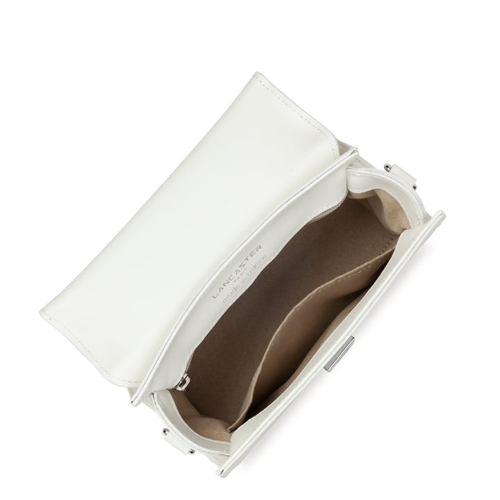 Lancaster Sac à main A rabat avec fermoir S Suave Even 433-16 Blanc Cassé