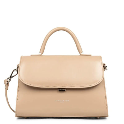 Sac à main A rabat avec fermoir M Suave Even Lancaster 433-17 Beige Foncé