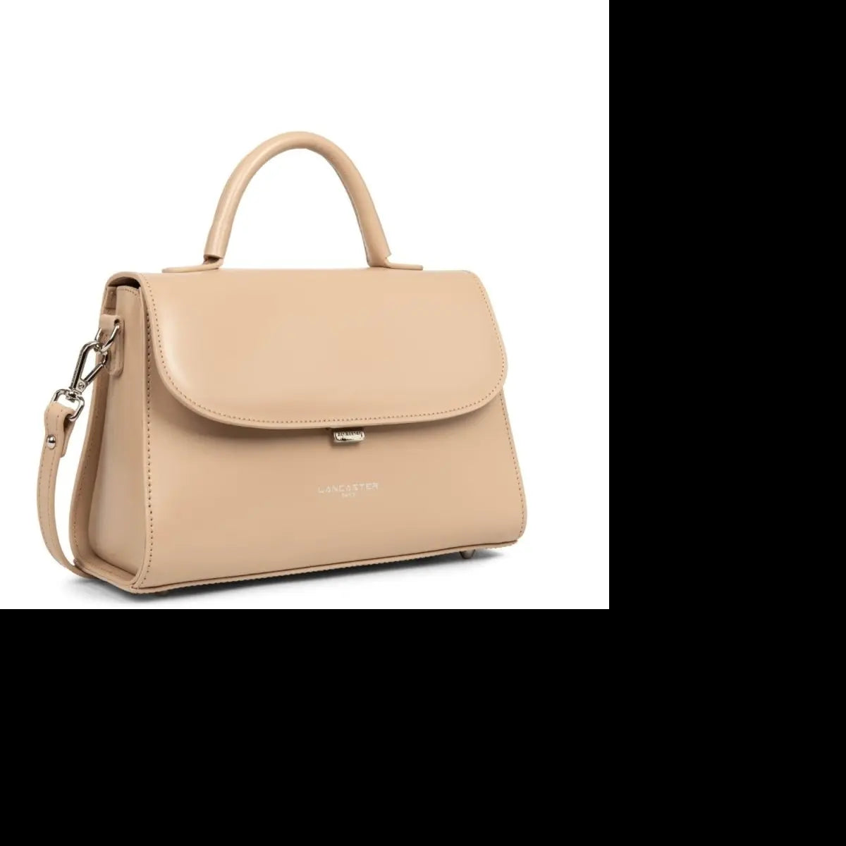 Sac à main A rabat avec fermoir M Suave Even Lancaster 433-17 Beige Foncé