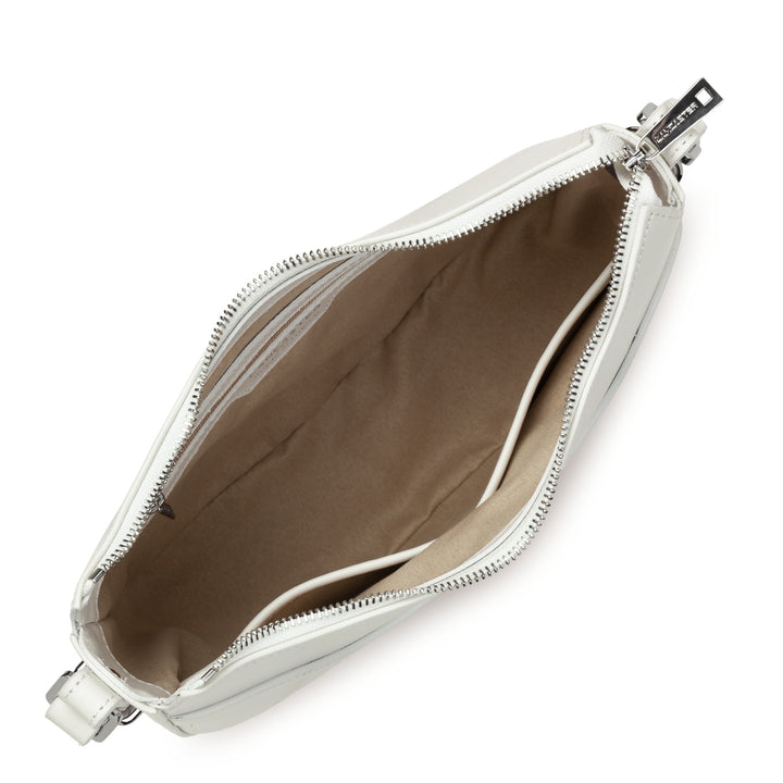 Lancaster Sac demi lune Zippé Suave Ace 433-28 Blanc Cassé