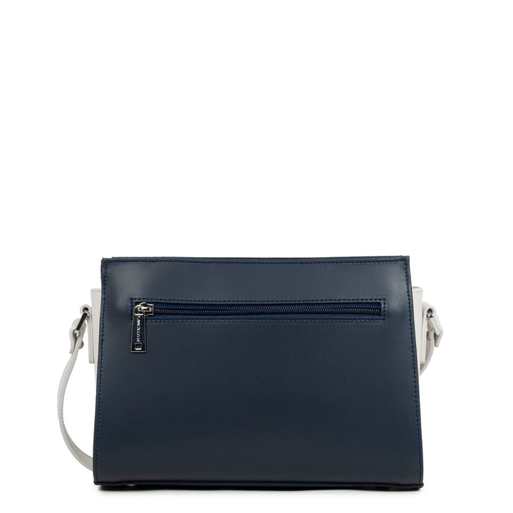 Lancaster Sac trotteur Zippée S Smooth 437-02 Bleu Foncé - Ecru