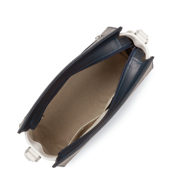 Lancaster Sac trotteur Zippée S Smooth 437-02 Bleu Foncé - Ecru