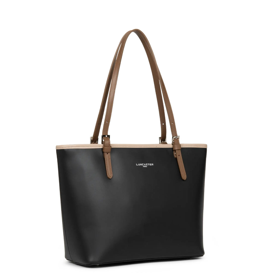 Lancaster Borsa Shopper Smooth Spalla M 437-07 Noir/Nude/Vison