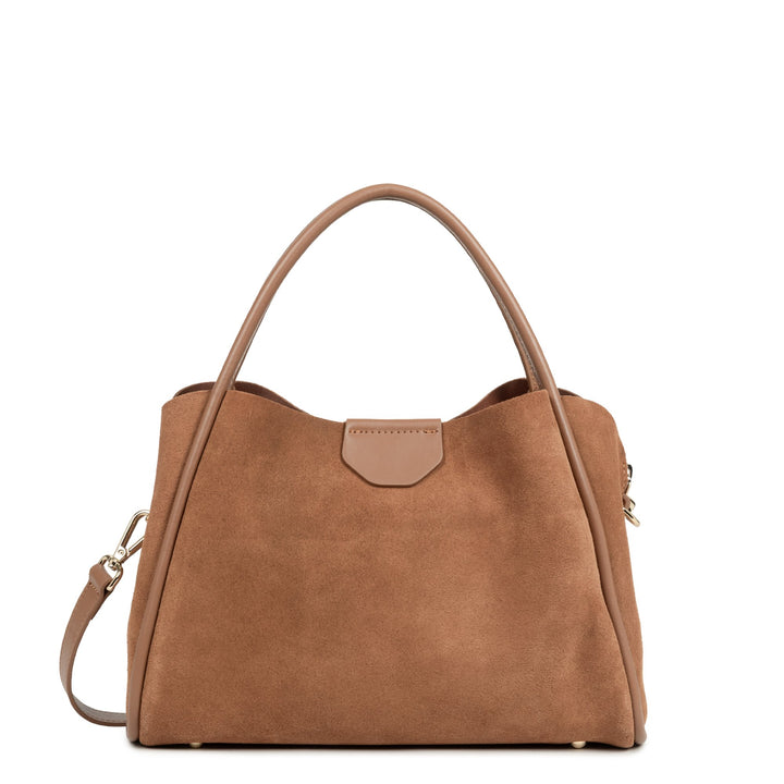Lancaster Handbag M Suede Ida 470-101 Moka
