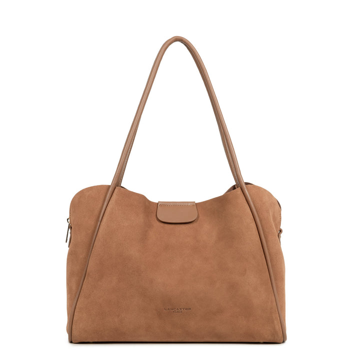 Lancaster Sac cabas épaule Aimantée L Suède Ida 470-102 Moka