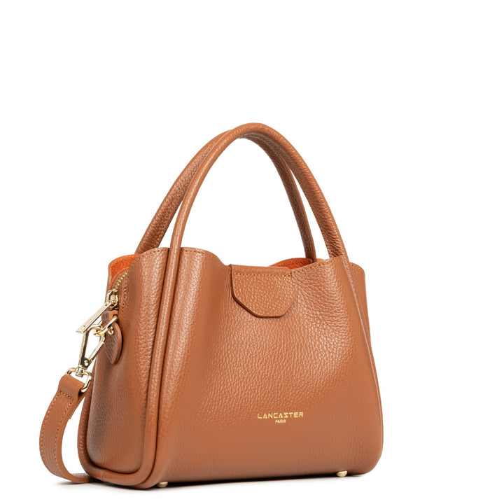 Bolso de mano Lancaster Aimantée S Ida Double 470-83 Camel - In - Naranja