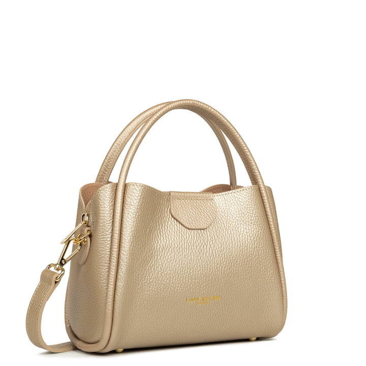 Lancaster Sac à main Aimantée S Ida Double 470-83 Or Pâle - In - Nude