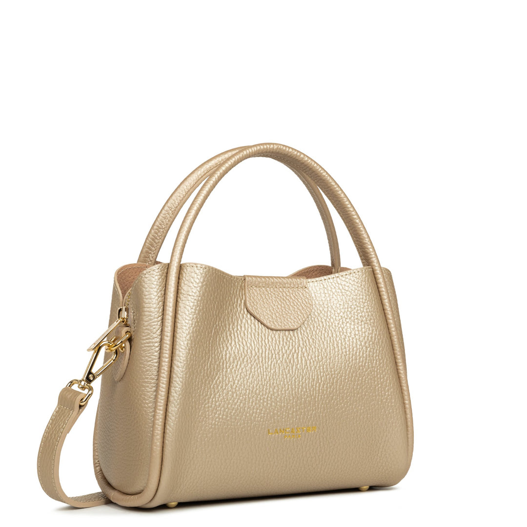 Lancaster Sac à main Aimantée S Ida Double 470-83 Or Pâle - In - Nude