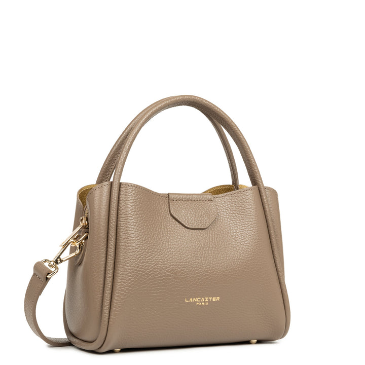 Lancaster Sac à main Aimantée S Ida Double 470-83 Taupe - In - Or