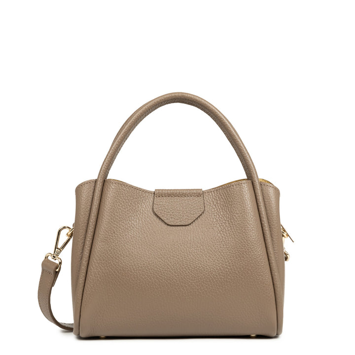 Lancaster Sac à main Aimantée S Ida Double 470-83 Taupe - In - Or