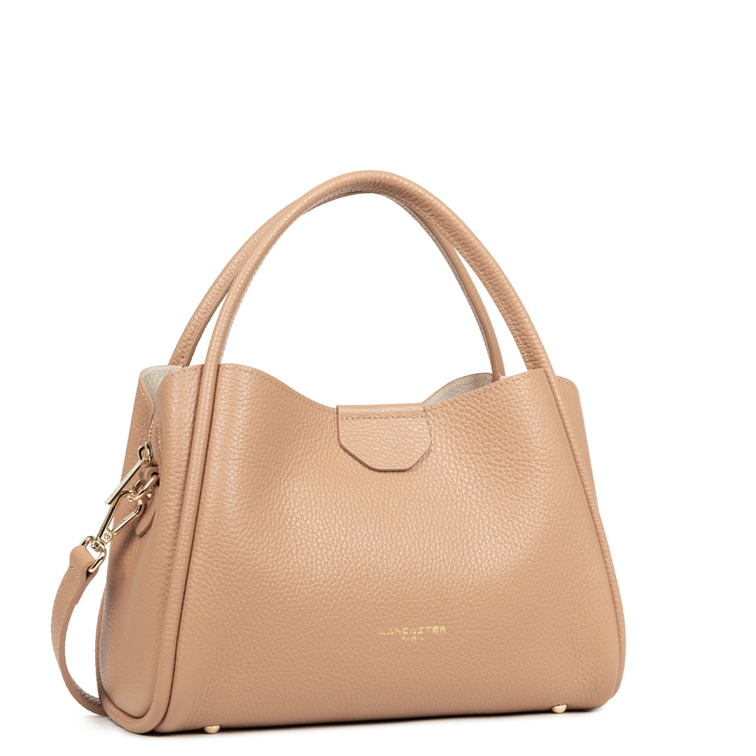 Lancaster Sac à main Aimantée M Ida Double 470-84 Naturel - In - Beige