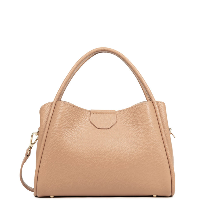 Lancaster Sac à main Aimantée M Ida Double 470-84 Naturel - In - Beige