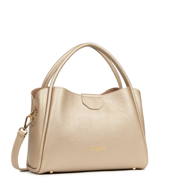 Lancaster Sac à main Aimantée M Ida Double Or pâle - In - Nude