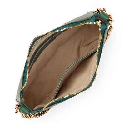 Sac besace Zippé Paris Aimy Lancaster 480-031 Vert foncé