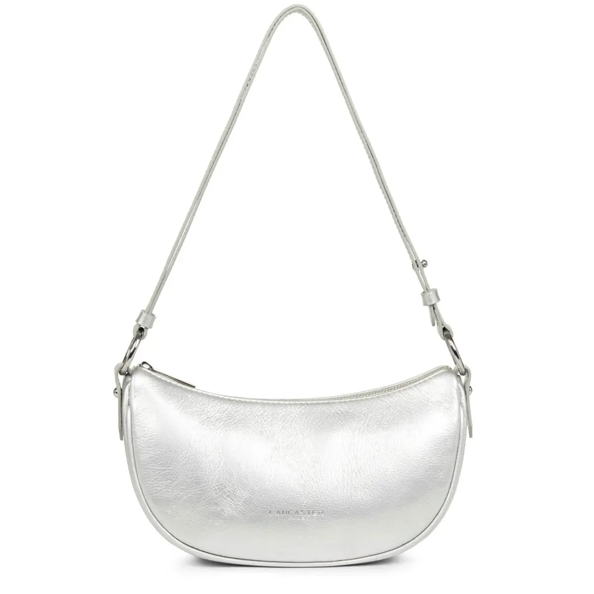 Sac demi lune Zippé Fashion FIrenze Lancaster 480-042 Blanc Irisé