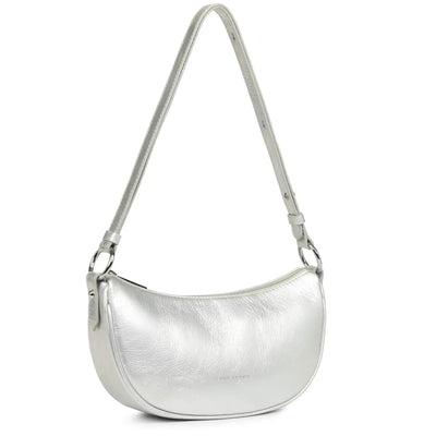 Sac demi lune Zippé Fashion FIrenze Lancaster 480-042 Blanc Irisé