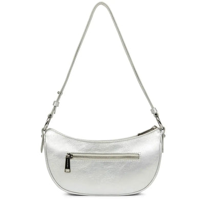 Sac demi lune Zippé Fashion FIrenze Lancaster 480-042 Blanc Irisé