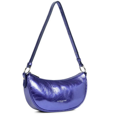 Sac demi lune Zippé Fashion FIrenze Lancaster 480-042 Bleu Irisé