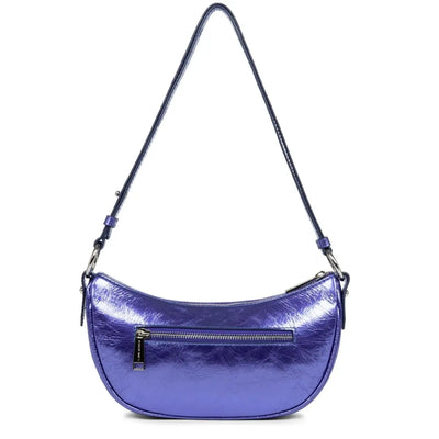 Sac demi lune Zippé Fashion FIrenze Lancaster 480-042 Bleu Irisé