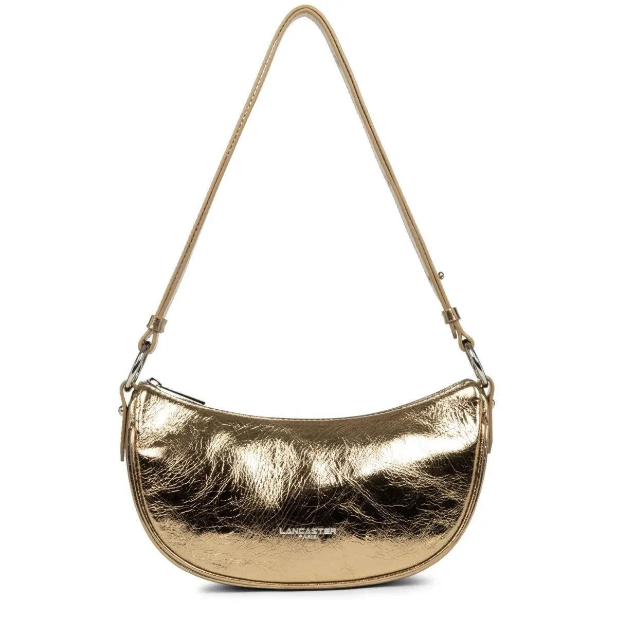 Sac demi lune Zippé Fashion FIrenze Lancaster 480-042 Or