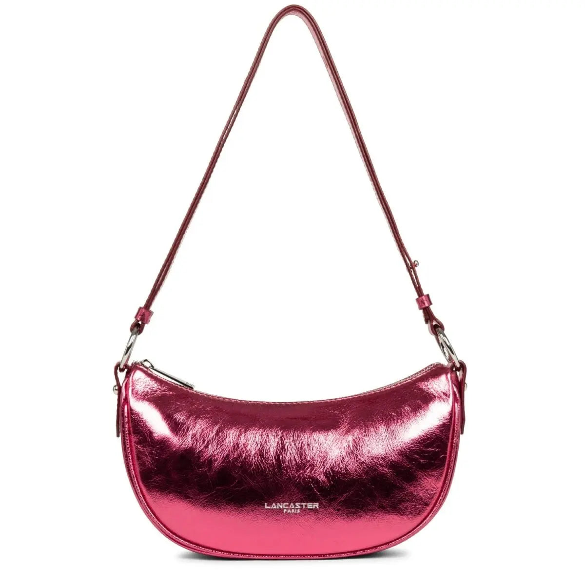 Sac demi lune Zippé Fashion FIrenze Lancaster 480-042 Rose Irisé