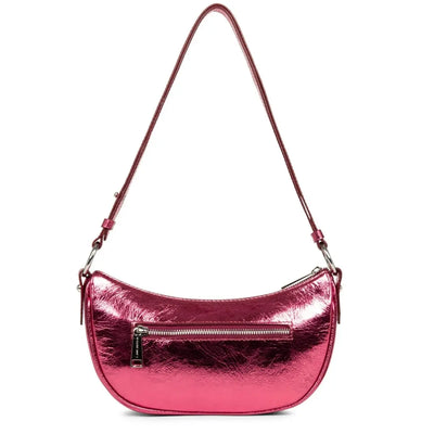 Sac demi lune Zippé Fashion FIrenze Lancaster 480-042 Rose Irisé