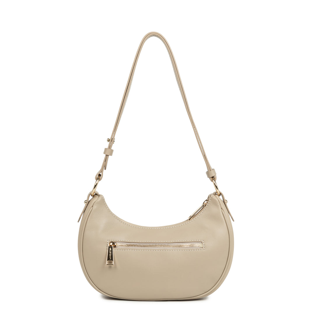 Lancaster Sac besace Zippé S Donna Aria 480-075 Beige Foncé
