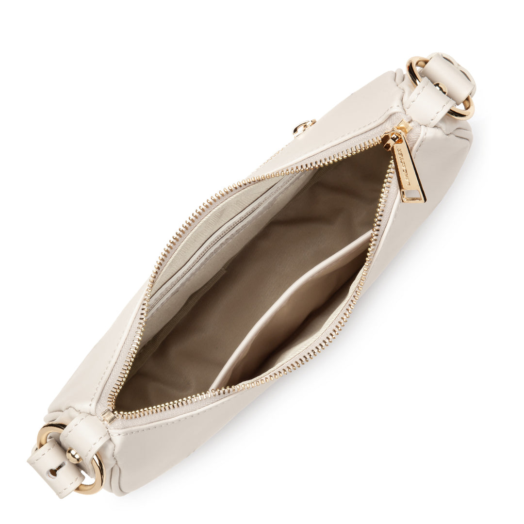 Lancaster Sac besace Zippé S Donna Aria 480-075 Ecru