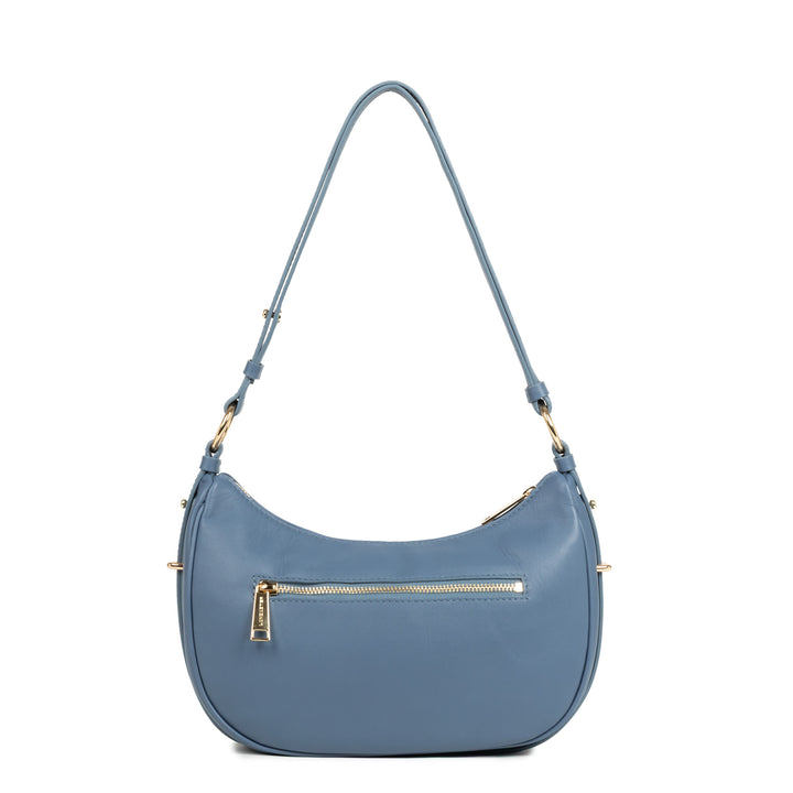 Lancaster Sac besace Zippé M Donna Aria 480-076 Bleu Jeans