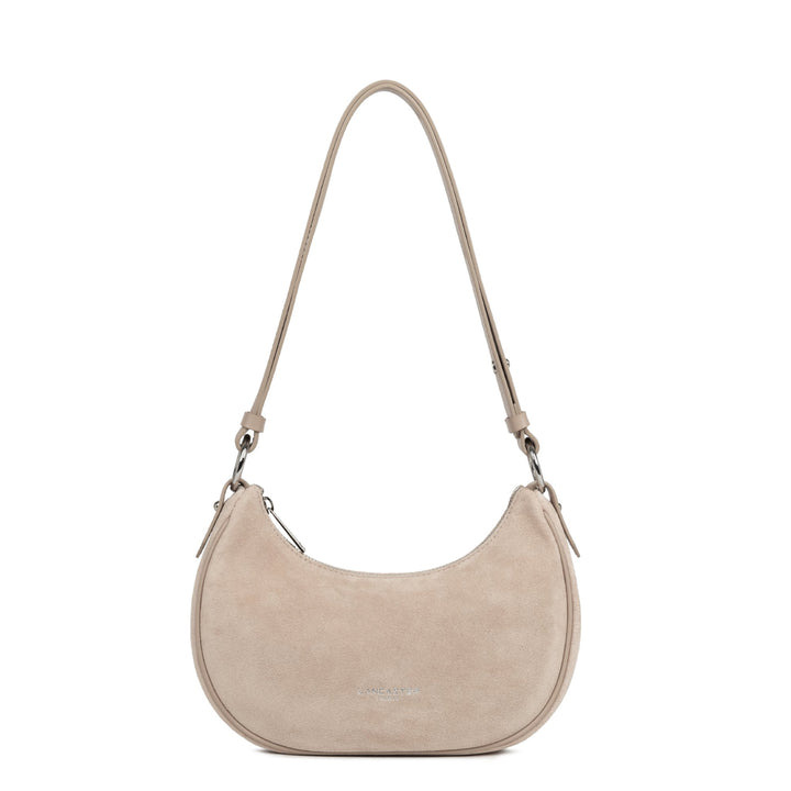 Lancaster Sac besace Zippé S Suède 480-081 Beige Foncé