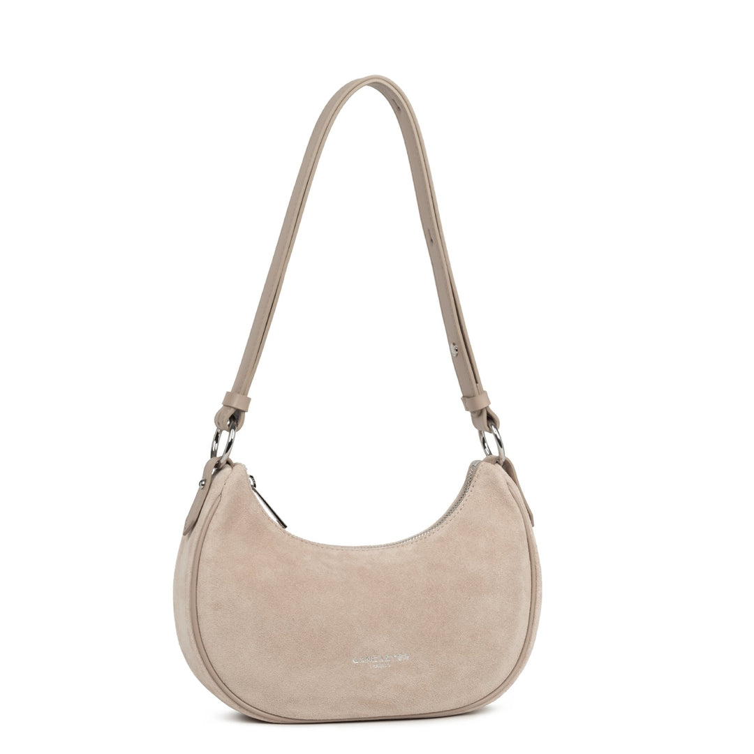 Lancaster Sac besace Zippé S Suède 480-081 Beige Foncé