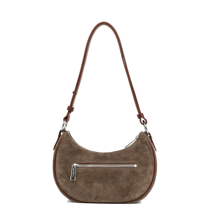 Lancaster Suede Small Zip Messenger Bag Chestnut