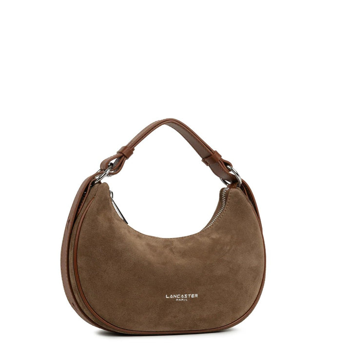 Lancaster Suede Small Zip Messenger Bag Chestnut