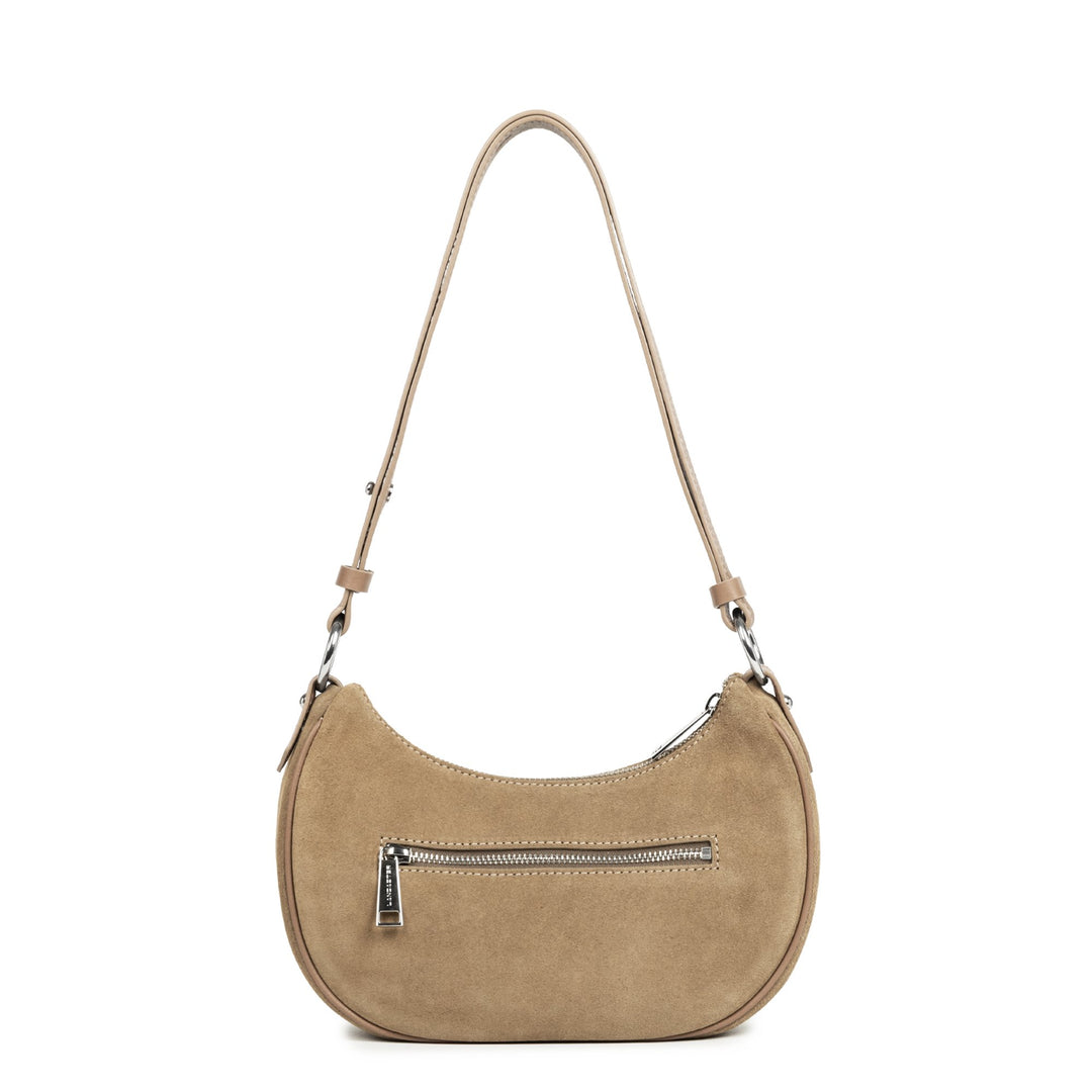 Lancaster Sac besace Zippé S Suède 480-081 Sable