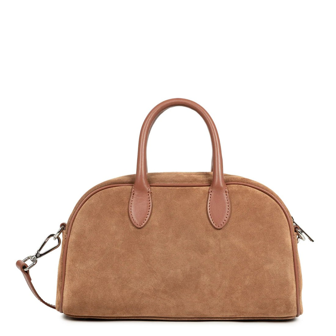 Lancaster Sac à main bowling Zippé M Suède 480-085 Camel