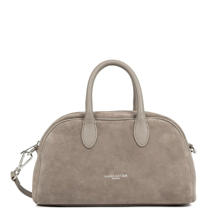 Lancaster Handväska bowling Zippad M Mocka 480-085 Ljus Sten