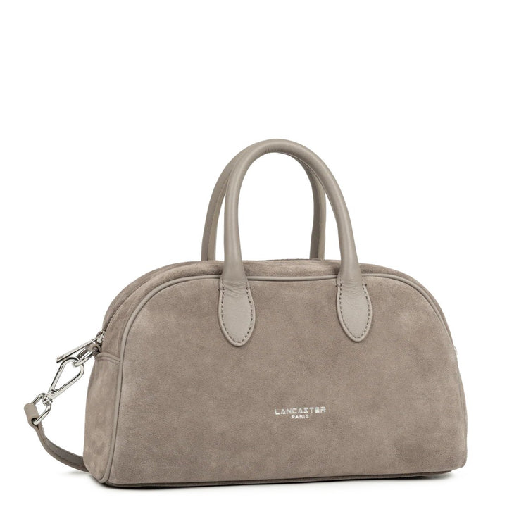 Lancaster Handväska bowling Zippad M Mocka 480-085 Ljus Sten
