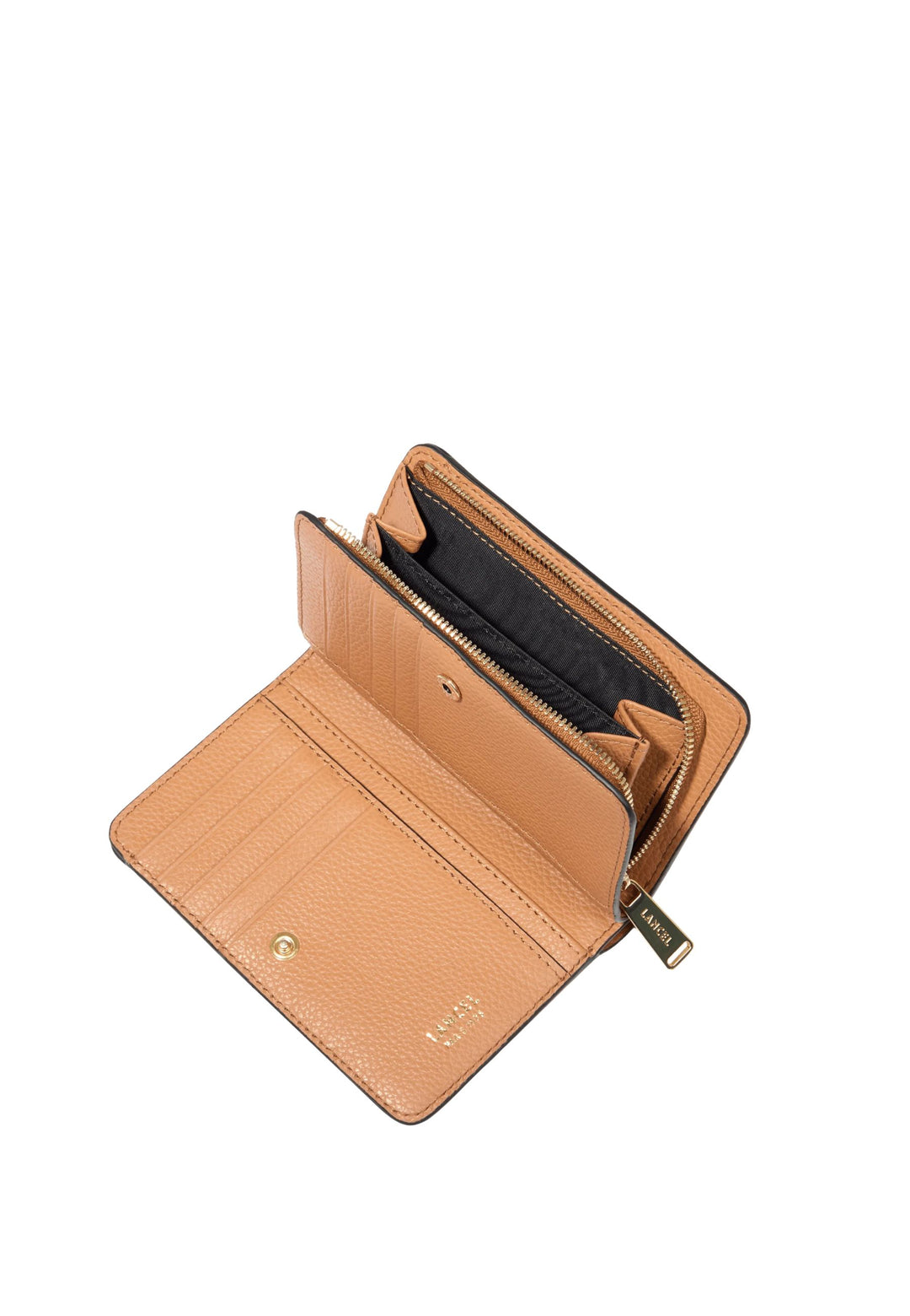 Lancel Enveloppe Portafoglio Pelle Cammello