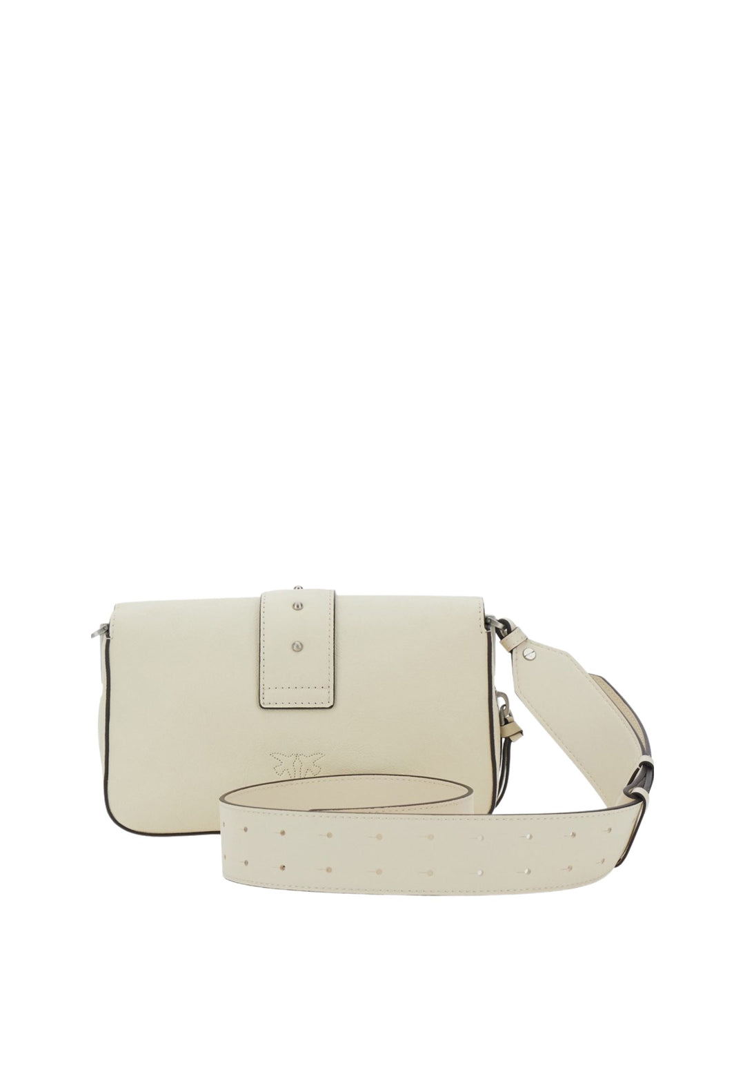 Pinko Borsa Patta Love One Slouchy Zip Mini Vite Bianco A2JGZ14E