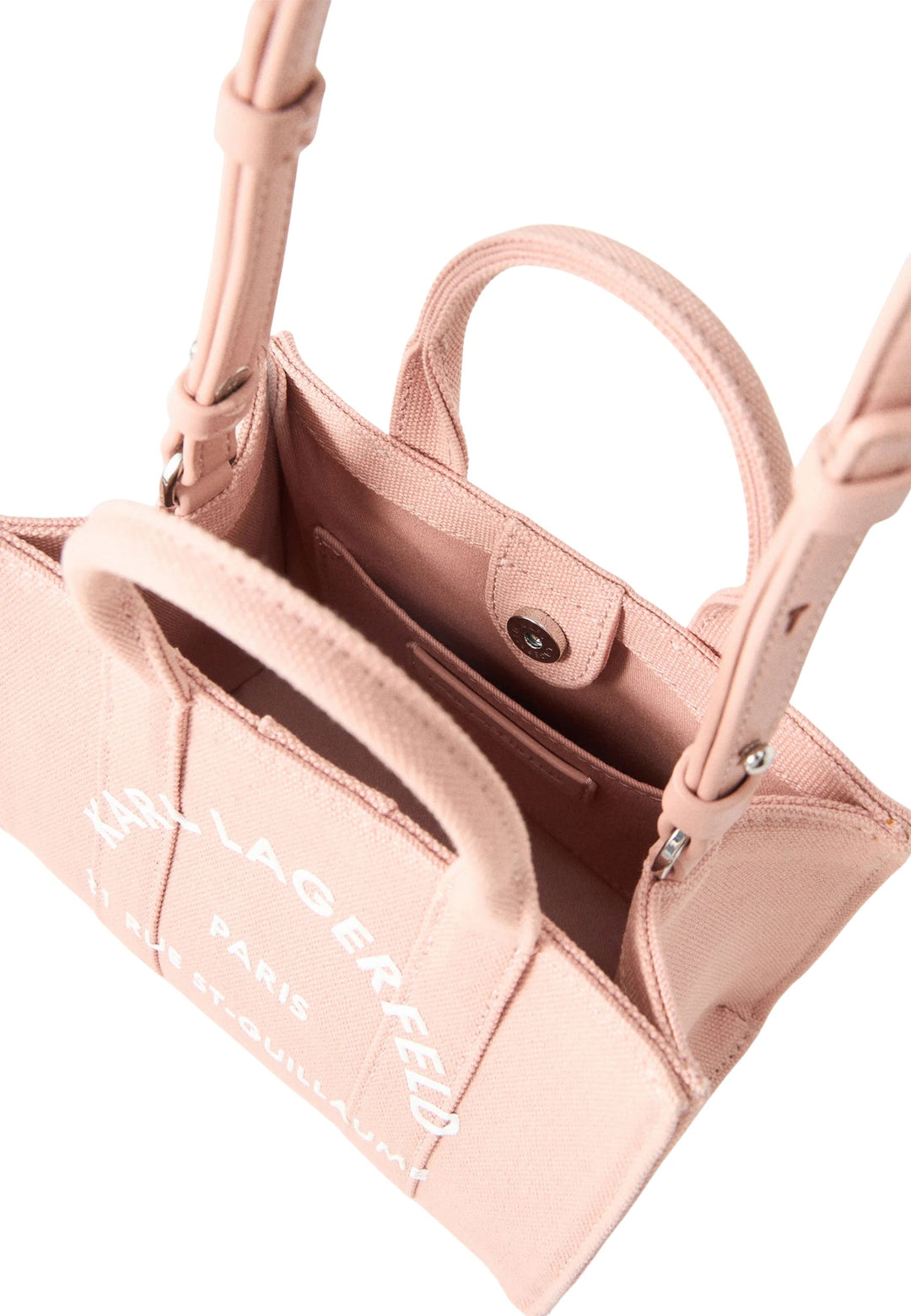 Karl Lagerfeld Cabas Carré Mini Coton Rose Poudré