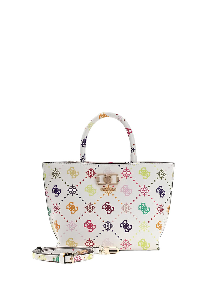 Guess Emelie Logo Top Zip Multi Logo Shoulder Bag GM992875