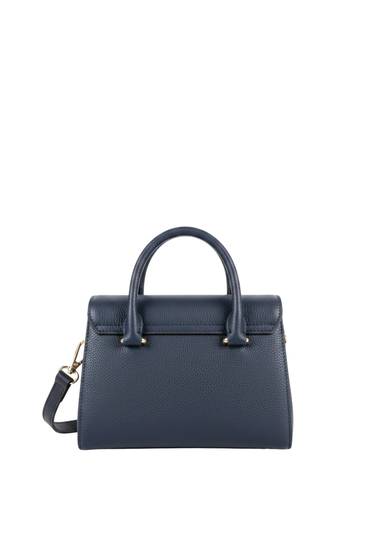 Lancaster Sac à main A rabat avec fermoir Mini Milano Cosmos 547-79 Bleu Foncé