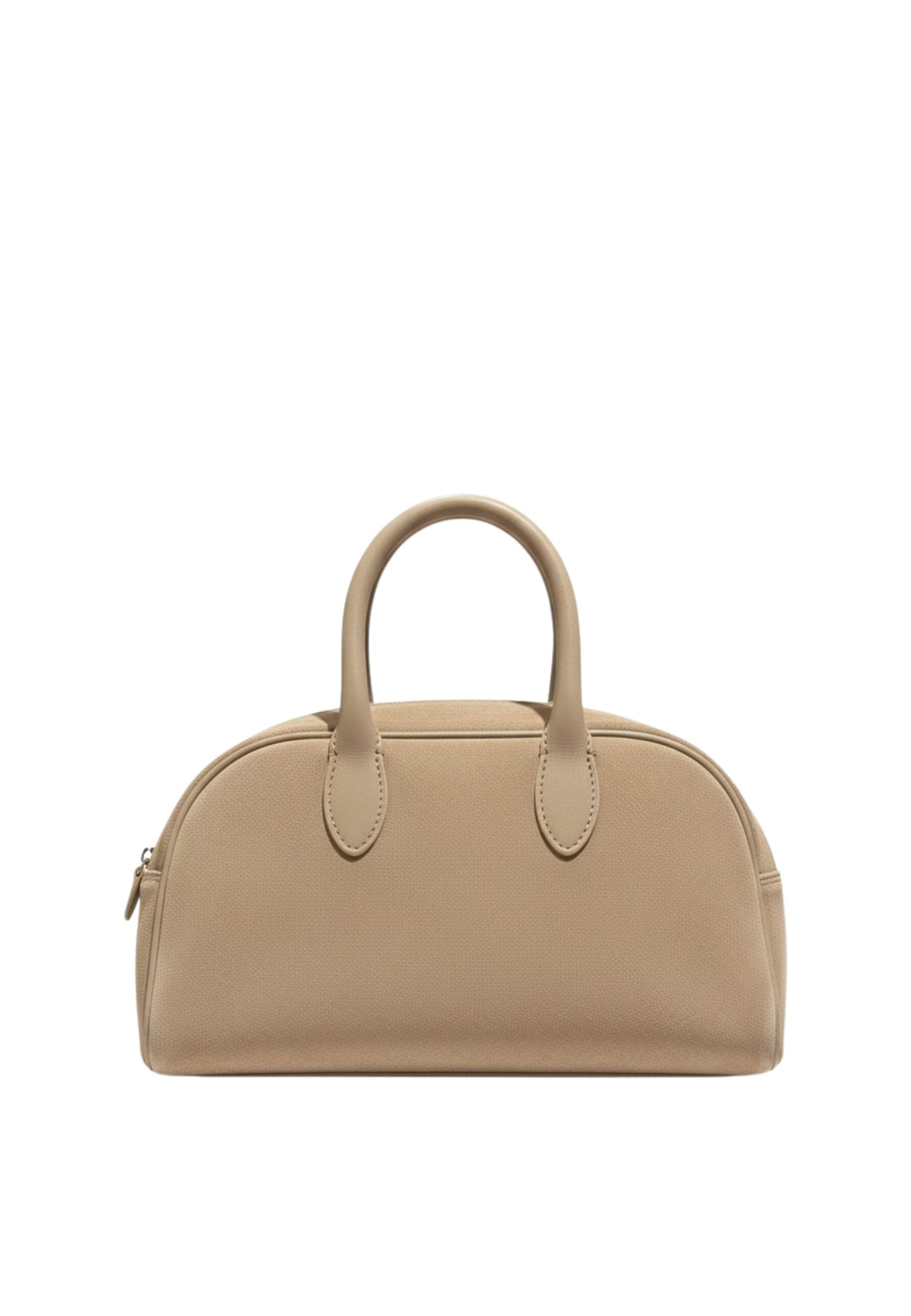 Lancaster Sac à main bowling Zippé M Suède 480-085 Galet Fonce