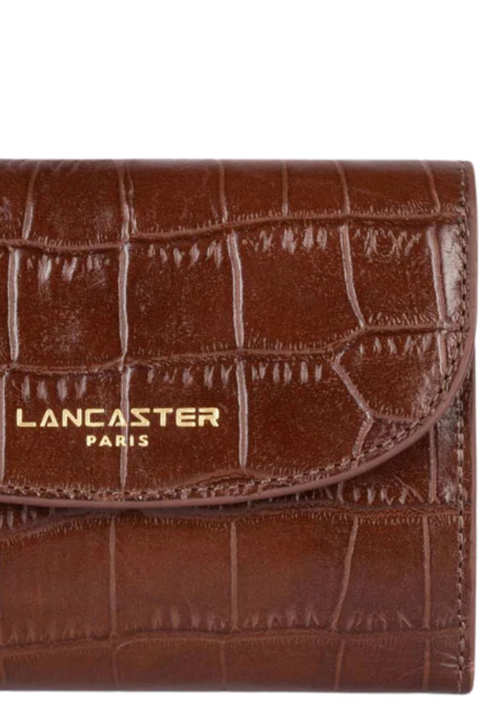 Lancaster Portefeuille dos à dos à rabat avec pression Exo 124-11 Châtaigne