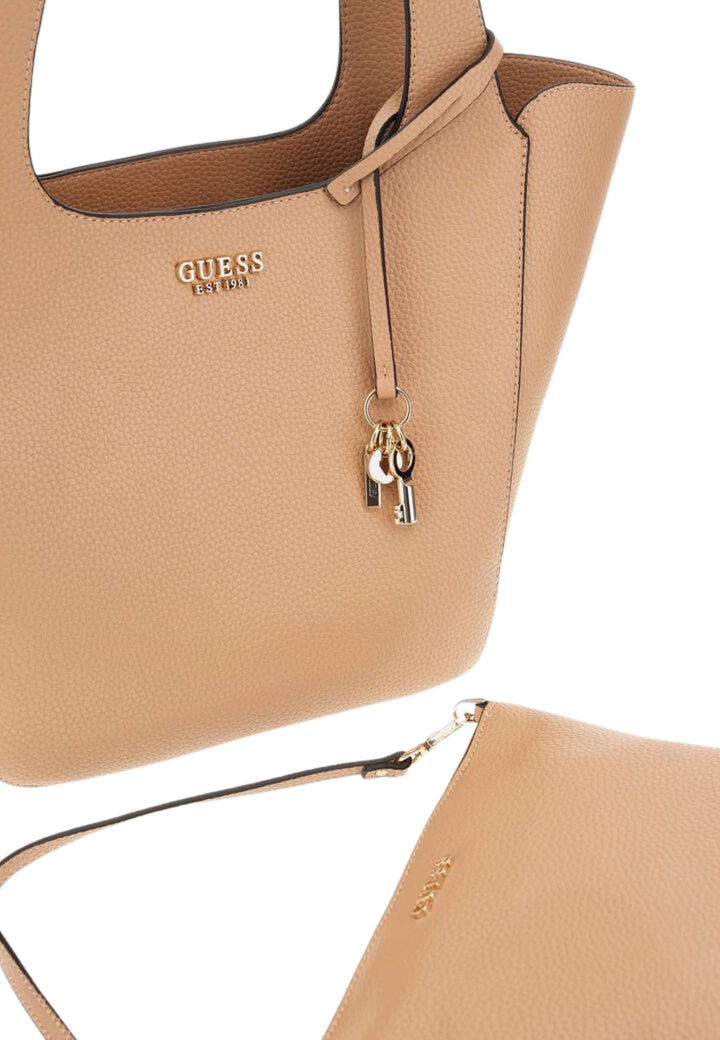 Guess Anadela 3 Comp Satch Beige Shoulder Bag BG964022