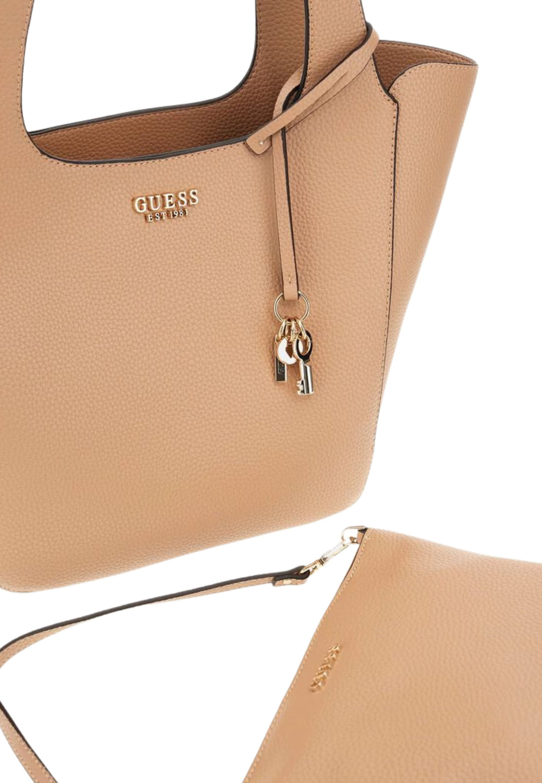 Guess Anadela 3 Comp Satch Beige Shoulder Bag BG964022