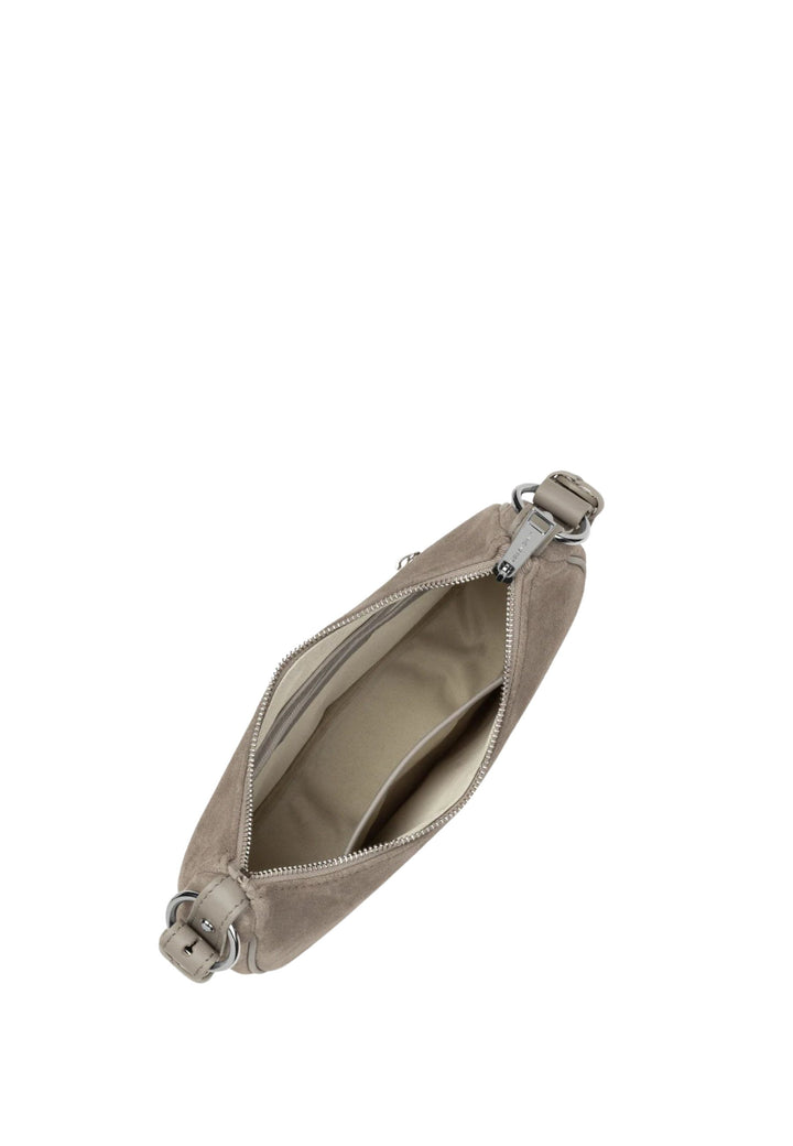 Lancaster Sac besace Zippé S Suède 480-081 Galet Fonce