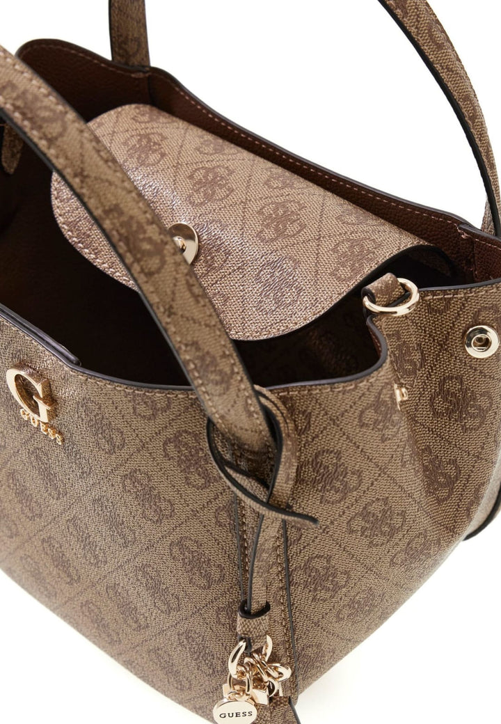 Guess Handtasch Coleen Petit Monogramme Latte Logo
